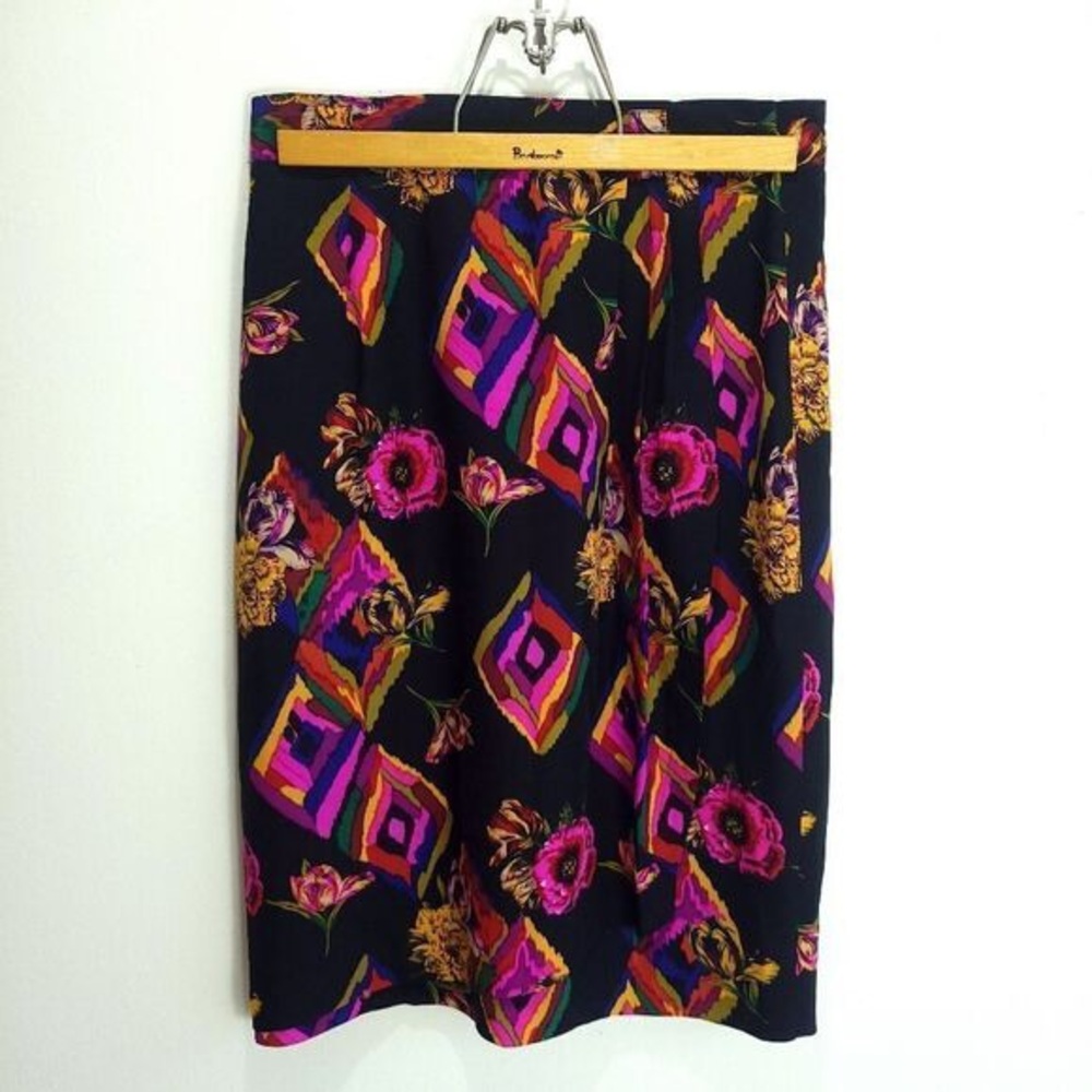 Vanessa Stevens Vintage Silk Multicolour Skirt